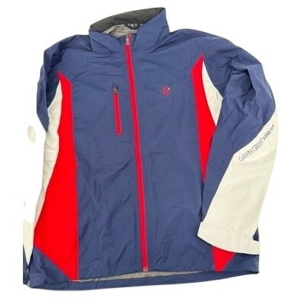 Galvin Green Gore-Tex Golf Jacket Men 2XL Navy Blue Red Waterproof Full Zip